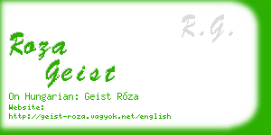 roza geist business card